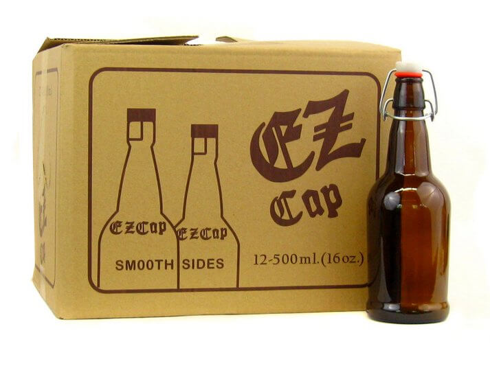 EZ Cap Grolsch Bottles - 16 oz Amber - Case of 12