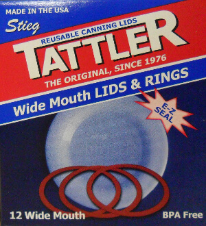 Tattler Wide Mouth Canning Lids and Rings