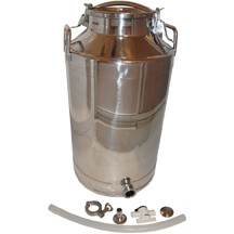 Toggle Lid Milk Can - 10 gallon with Outlet