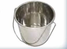 Stainless Steel Milk Pail with Lid - 8 qt