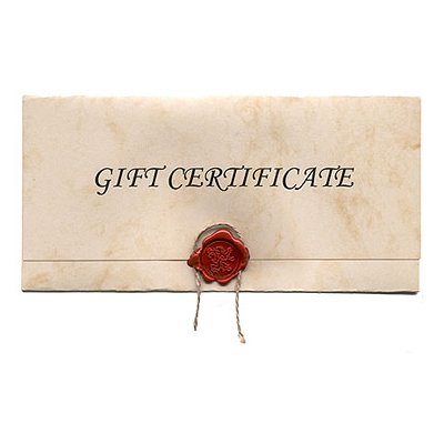 Gift Certificates (see instructions below)