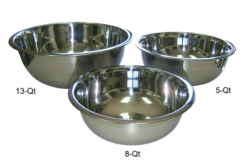 Heavy Duty Stainless Steel Mixing Bowls Set of Three