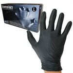 SemperForce Black Nitrile Gloves--Large--Box / 100