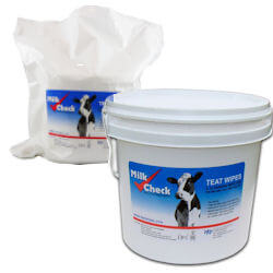 Milk Check Teat Wipes - pail and refill