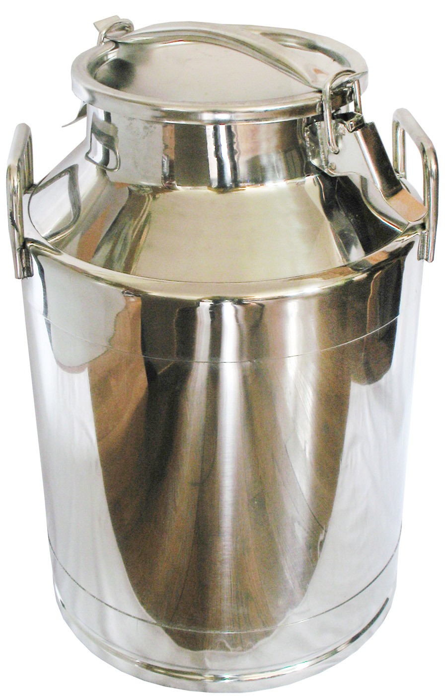 Stainless Steel Milk Transport Can with Cover - 90 lbs